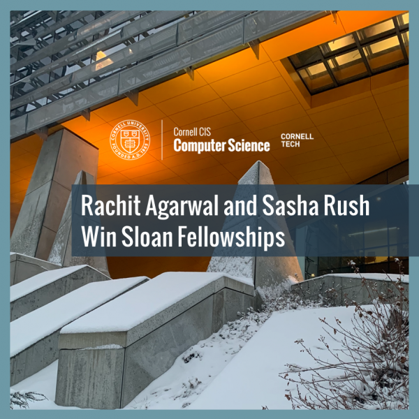 Rachit Agarwal and Sasha Rush Win Sloan Fellowships