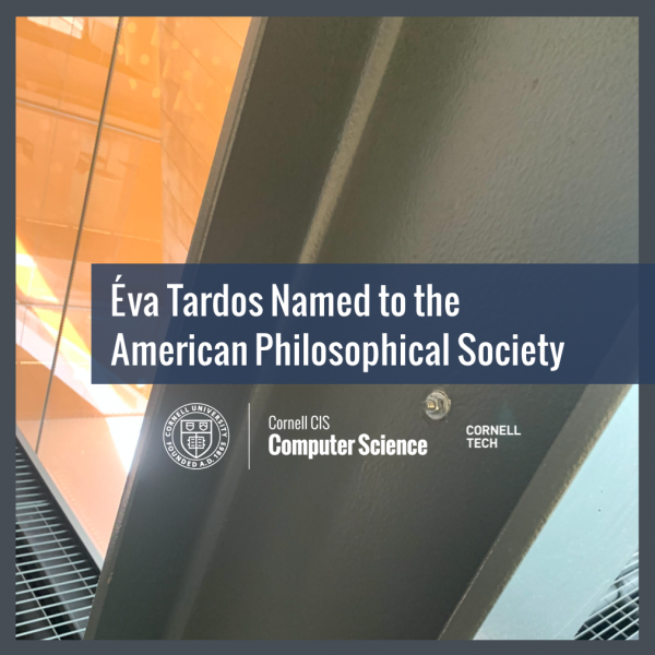Éva Tardos Named to the American Philosophical Society