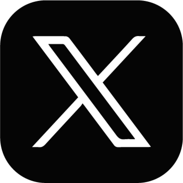 The X logo in black and white