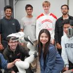  Credit:Patricia Waldron/Cornell University Lab members and robots in Sanjiban Choudhury’s group. Top row, left to right: Edward Duan ’26, Saksham Diwan ’26, Atiksh Bhardwaj ’26, Will Huey ’25 and master’s student Prithwish Dan ’24. Bottom row, left to right: doctoral students Yuki Wang, Gonzalo Gonzalez, Yujin Kim, Yunhai Feng and Kushal Kedia.